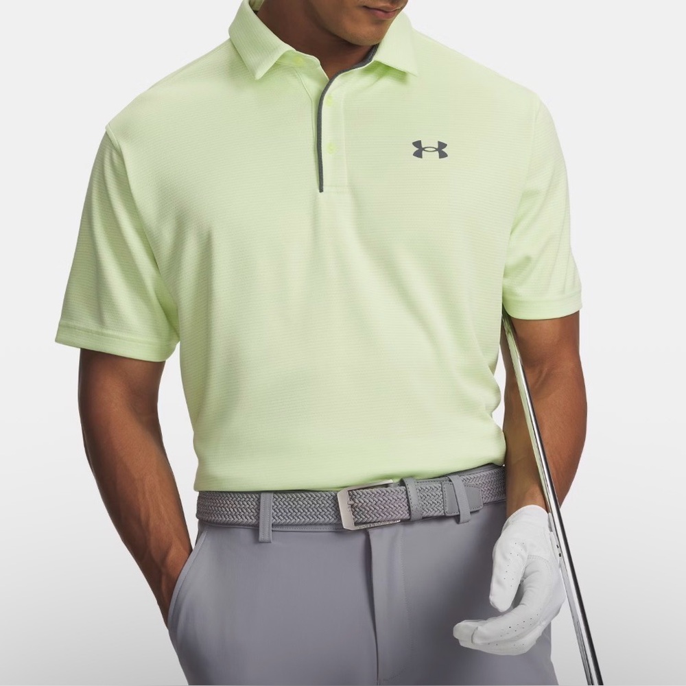 Under Armour UA Tech Men’s Polo Golf Collared Shirt Size 4XL 3XL Fade Green New